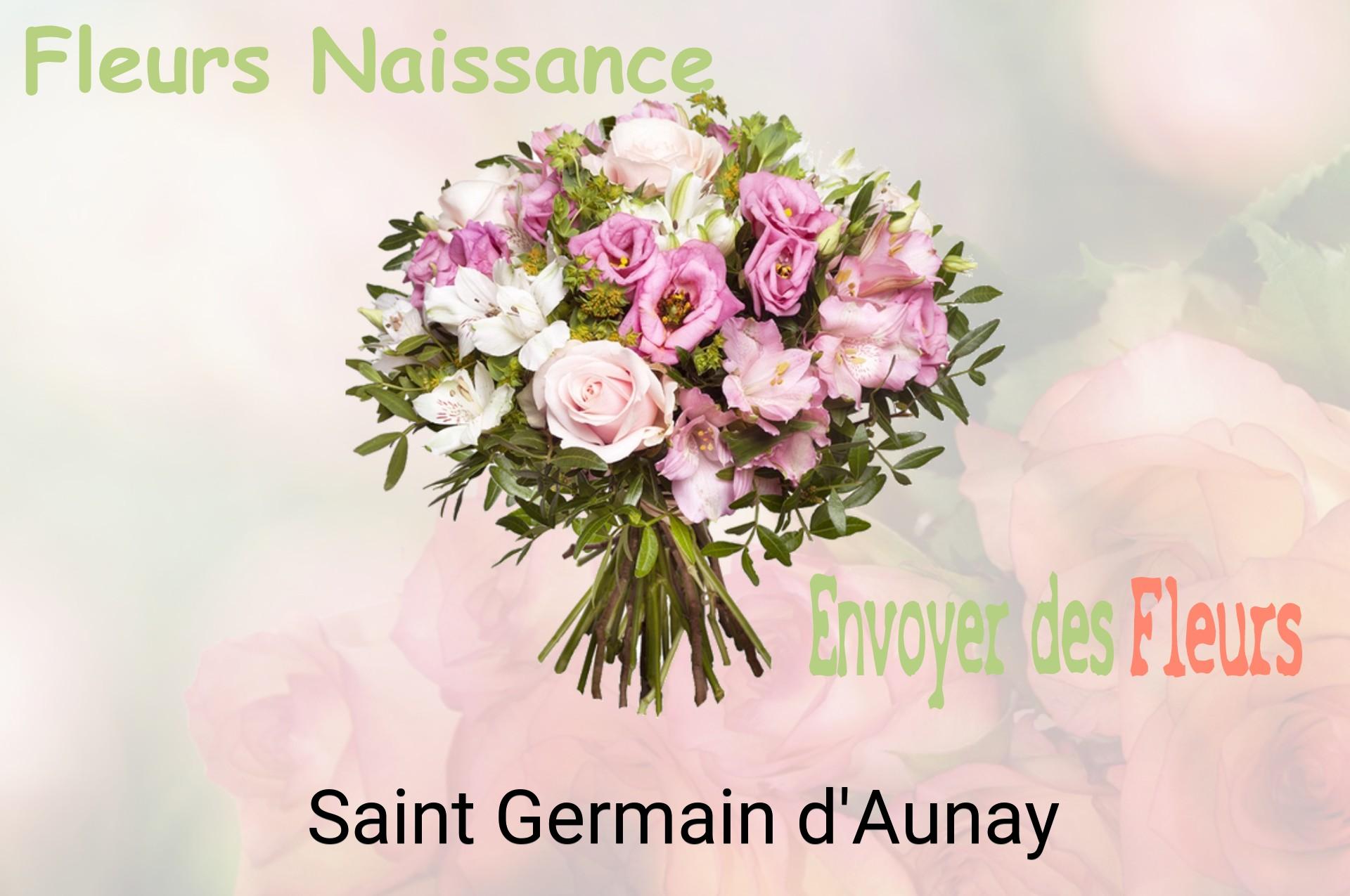 Bouquet de fleurs de naissance livré à Saint-Germain-d'Aunay